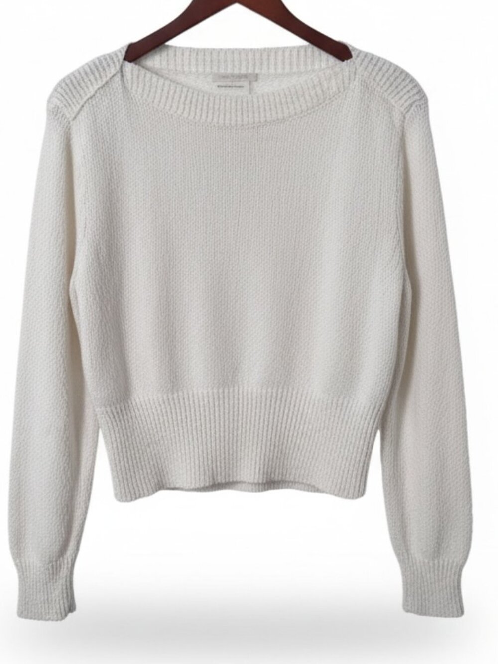 Urban Outfitters White Knit Sweater – Size M – Soft Chunky Cotton Blend